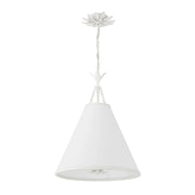 Crystorama 564 Broche 4-lt 18" LED Pendant - Matte White