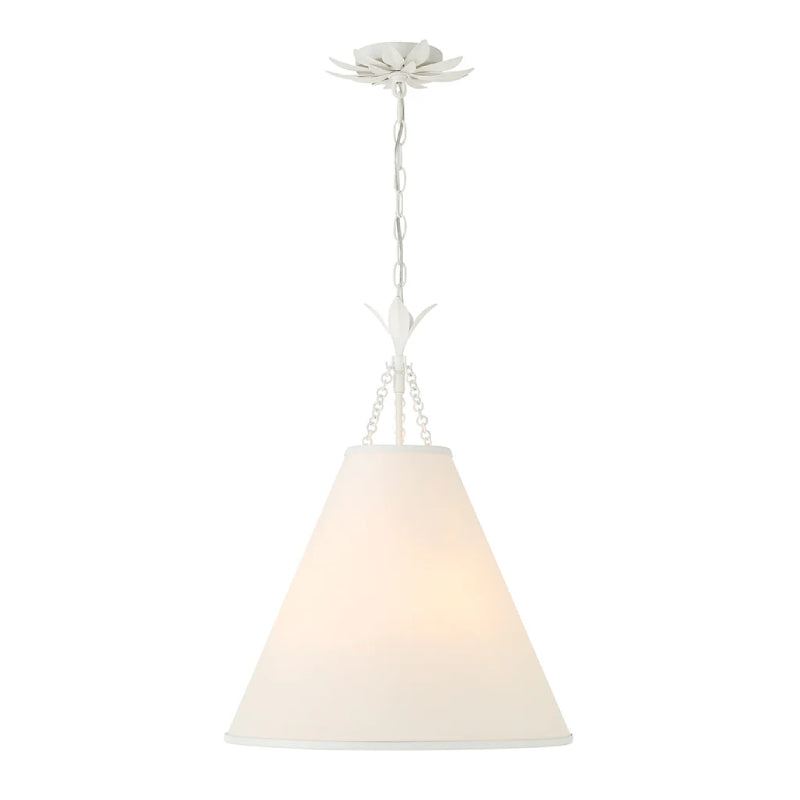 Crystorama 564 Broche 4-lt 18" LED Pendant - Matte White