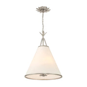 Crystorama 564 Broche 4-lt 18" LED Pendant - Antique Silver