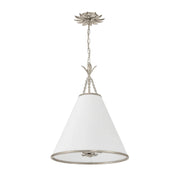 Crystorama 564 Broche 4-lt 18" LED Pendant - Antique Silver