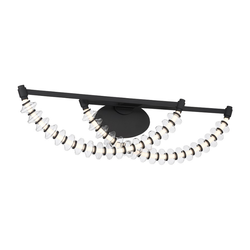Minka Lavery 5642 Pearl 2-lt 36" LED Vanity - Dark Matte Black
