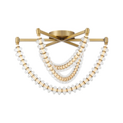 Minka Lavery 5645 Pearl 3-lt 28" LED Flush Mount - Legacy Brass