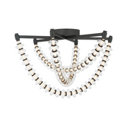 Minka Lavery 5645 Pearl 3-lt 28" LED Flush Mount - Dark Matte Black