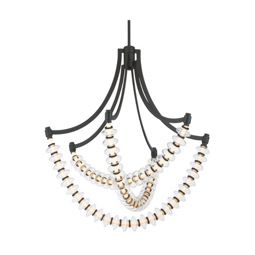 Minka Lavery 5646 Pearl 3-lt 29" LED Chandelier - Dark Matte Black