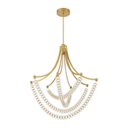 Minka Lavery 5647 Pearl 4-lt 39" LED Chandelier - Legacy Brass