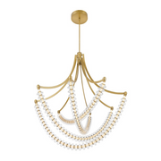 Minka Lavery 5647 Pearl 4-lt 39" LED Chandelier - Legacy Brass