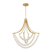 Minka Lavery 5647 Pearl 4-lt 39" LED Chandelier - Legacy Brass