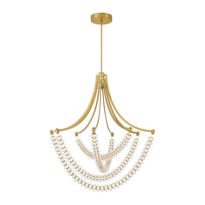 Minka Lavery 5647 Pearl 4-lt 39" LED Chandelier - Legacy Brass