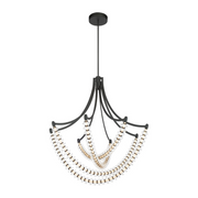 Minka Lavery 5647 Pearl 4-lt 39" LED Chandelier - Dark Matte Black