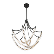 Minka Lavery 5647 Pearl 4-lt 39" LED Chandelier - Dark Matte Black