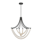 Minka Lavery 5647 Pearl 4-lt 39" LED Chandelier - Dark Matte Black