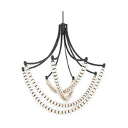 Minka Lavery 5647 Pearl 4-lt 39" LED Chandelier - Dark Matte Black