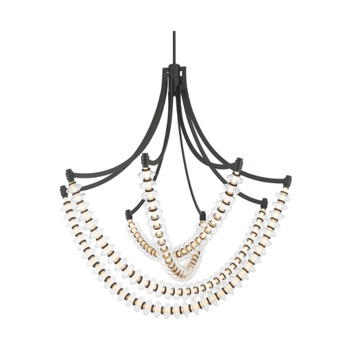 Minka Lavery 5647 Pearl 4-lt 39" LED Chandelier - Dark Matte Black