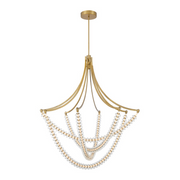 Minka Lavery 5648 Pearl 4-lt 49" LED Chandelier - Legacy Brass