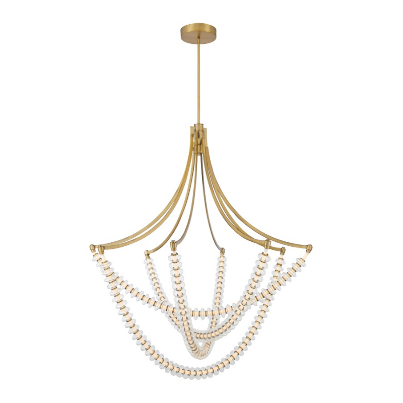 Minka Lavery 5648 Pearl 4-lt 49" LED Chandelier - Legacy Brass