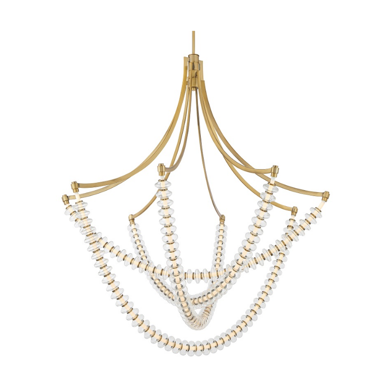 Minka Lavery 5648 Pearl 4-lt 49" LED Chandelier - Legacy Brass