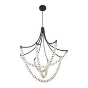 Minka Lavery 5648 Pearl 4-lt 49" LED Chandelier - Dark Matte Black