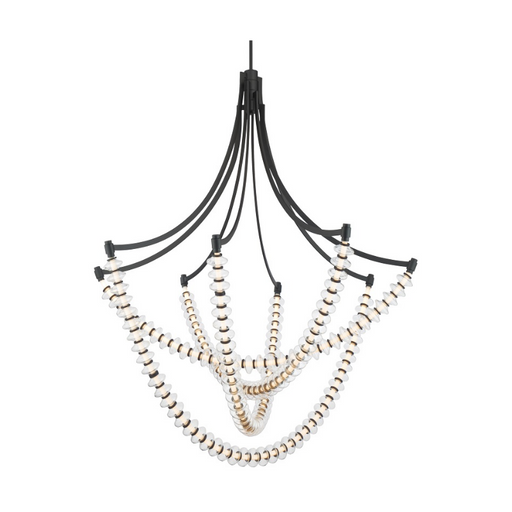 Minka Lavery 5648 Pearl 4-lt 49" LED Chandelier - Dark Matte Black