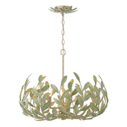 Crystorama 566 Broche 5-lt 23" Chandelier - Champagne Green Tea