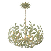 Crystorama 566 Broche 5-lt 23" Chandelier - Champagne Green Tea
