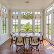 Crystorama 566 Broche 5-lt 23" Chandelier - Champagne Green Tea