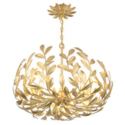 Crystorama 566 Broche 5-lt 23" Chandelier - Antique Gold