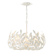 Crystorama 566 Broche 5-lt 23" Chandelier - Matte White