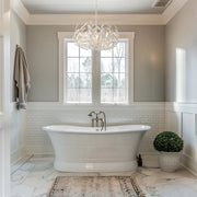 Crystorama 566 Broche 5-lt 23" Chandelier - Matte White