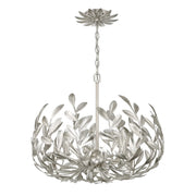 Crystorama 566 Broche 5-lt 23" Chandelier - Antique Silver