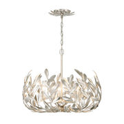 Crystorama 566 Broche 5-lt 23" Chandelier - Antique Silver