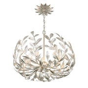 Crystorama 566 Broche 5-lt 23" Chandelier - Antique Silver