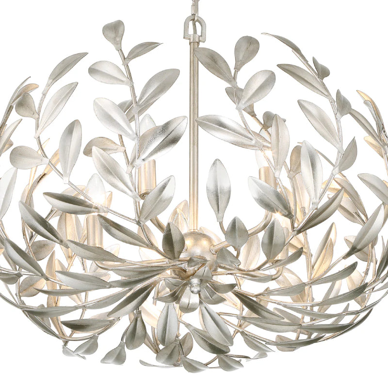 Crystorama 566 Broche 5-lt 23" Chandelier - Antique Silver
