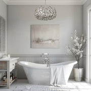 Crystorama 566 Broche 5-lt 23" Chandelier - Antique Silver