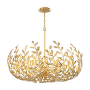 Crystorama 569 Broche 12-lt 42" Chandelier - Antique Gold