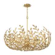 Crystorama 569 Broche 12-lt 42" Chandelier - Antique Gold