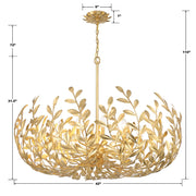 Crystorama 569 Broche 12-lt 42" Chandelier