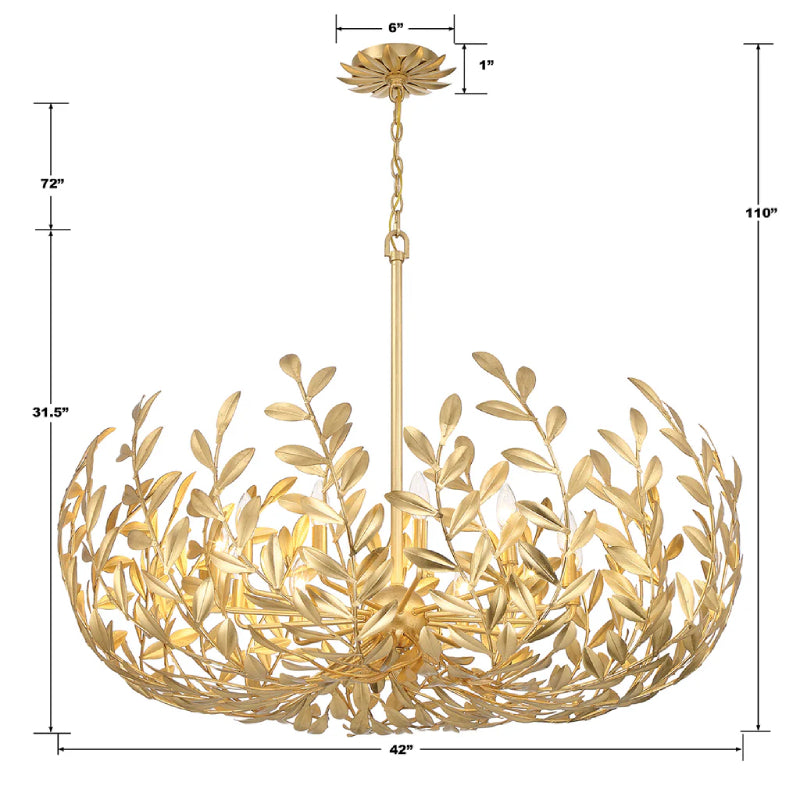 Crystorama 569 Broche 12-lt 42" Chandelier