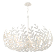 Crystorama 569 Broche 12-lt 42" Chandelier - Matte White