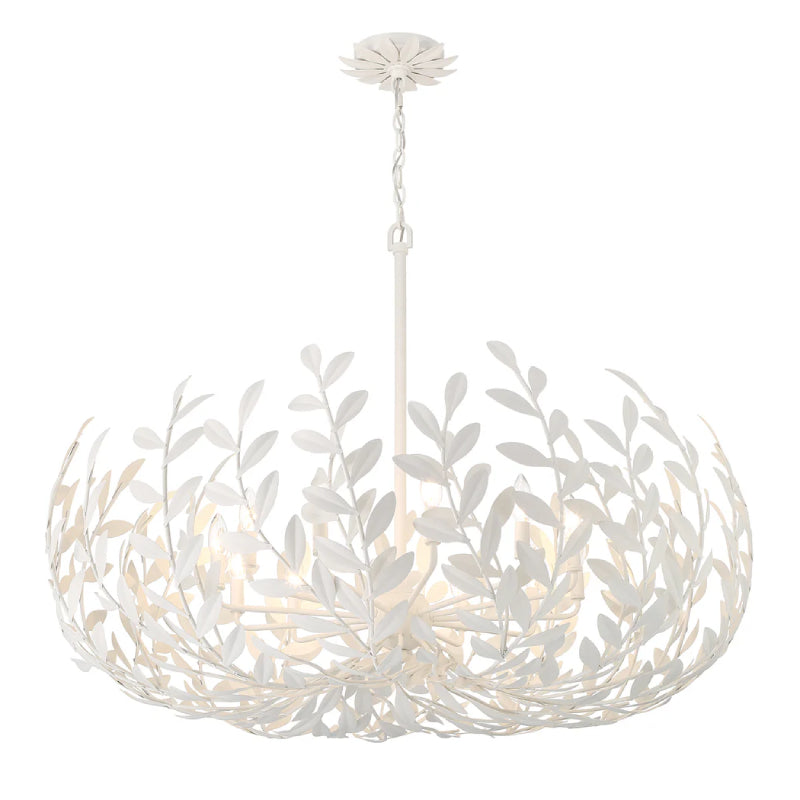 Crystorama 569 Broche 12-lt 42" Chandelier - Matte White