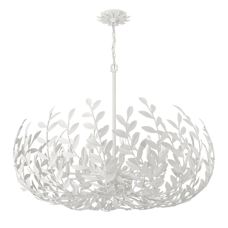 Crystorama 569 Broche 12-lt 42" Chandelier - Matte White