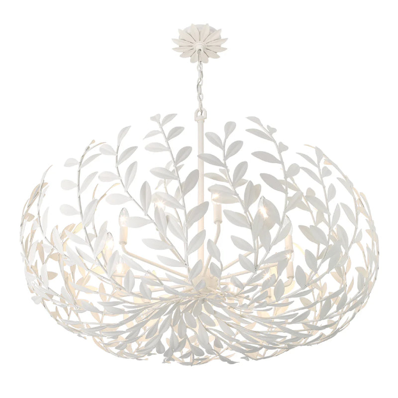 Crystorama 569 Broche 12-lt 42" Chandelier - Matte White