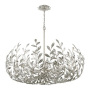 Crystorama 569 Broche 12-lt 42" Chandelier - Antique Silver