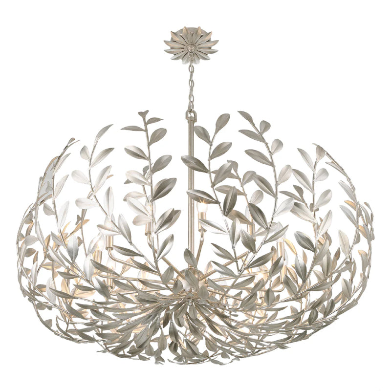 Crystorama 569 Broche 12-lt 42" Chandelier - Antique Silver
