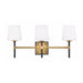 Hinkley 56953 Saunders 3-lt 23" LED Vanity - Black with Lacquered Brass accents
