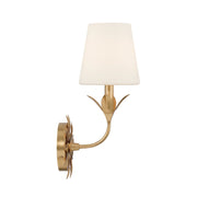 Crystorama 571-OP Broche 1-lt 15" Tall Wall Sconce - Antique Gold