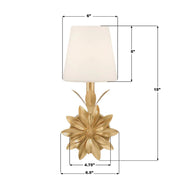 Crystorama 571-OP Broche 1-lt 15" Tall Wall Sconce