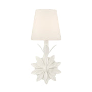 Crystorama 571-OP Broche 1-lt 15" Tall Wall Sconce - Matte White