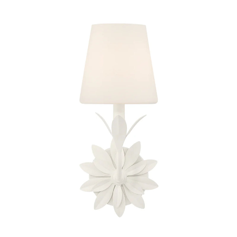 Crystorama 571-OP Broche 1-lt 15" Tall Wall Sconce - Matte White