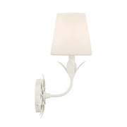 Crystorama 571-OP Broche 1-lt 15" Tall Wall Sconce - Matte White