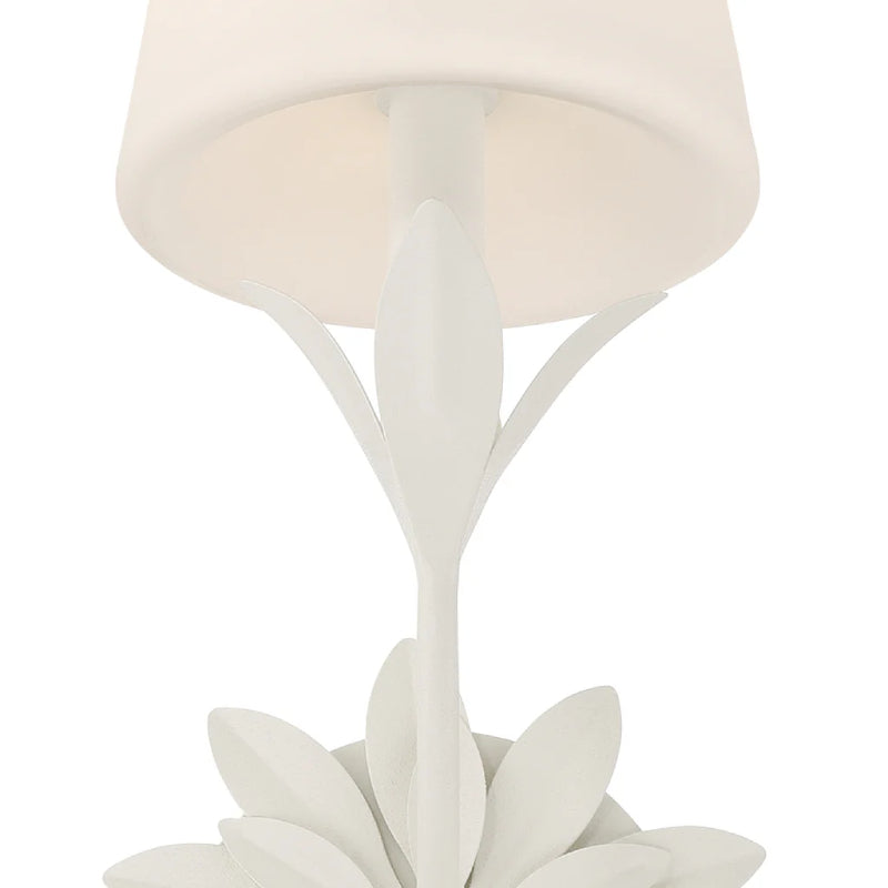 Crystorama 571-OP Broche 1-lt 15" Tall Wall Sconce - Matte White